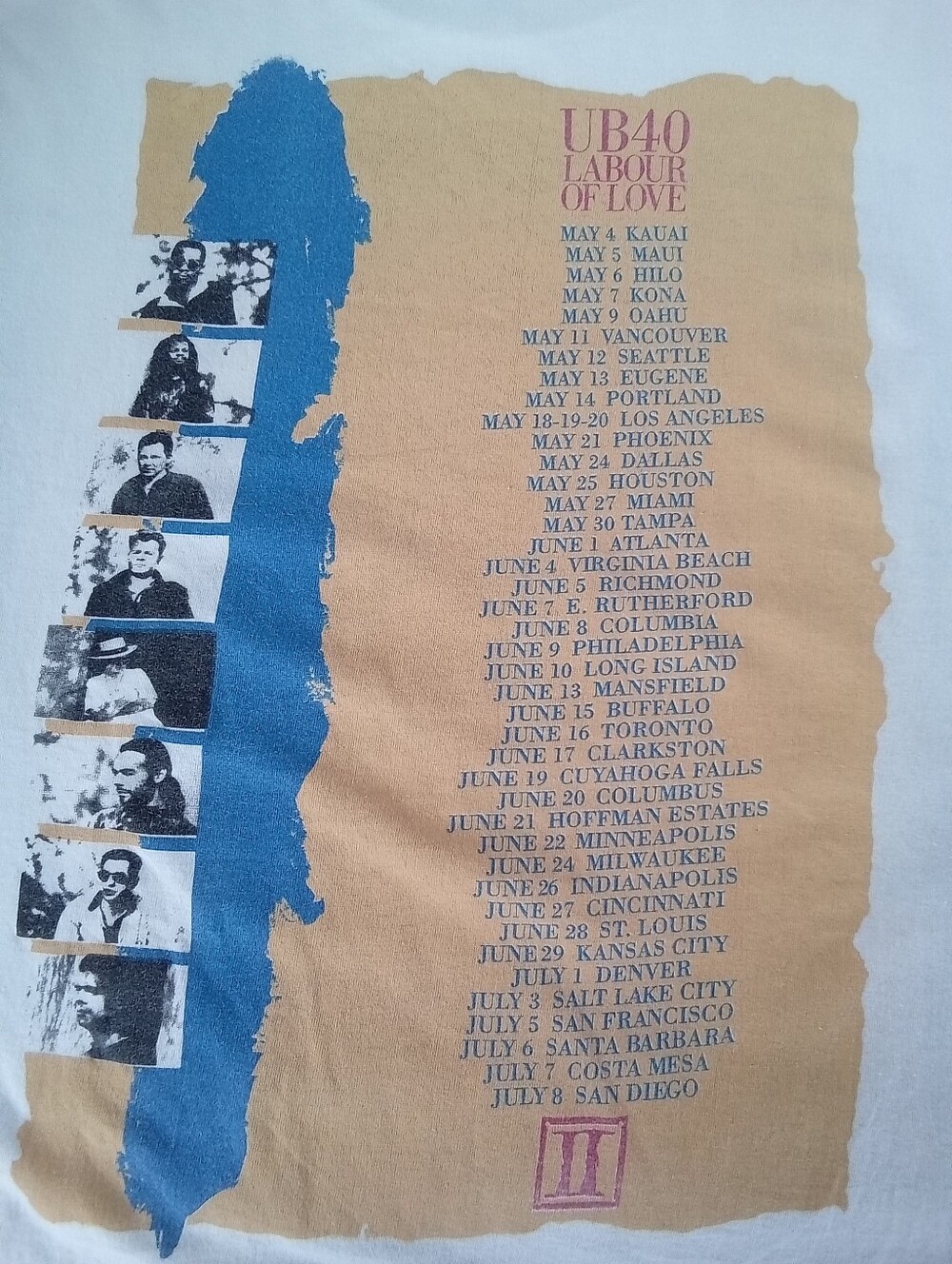UB40 Labour of Love Tour Graphic Tee - Vintage 1990